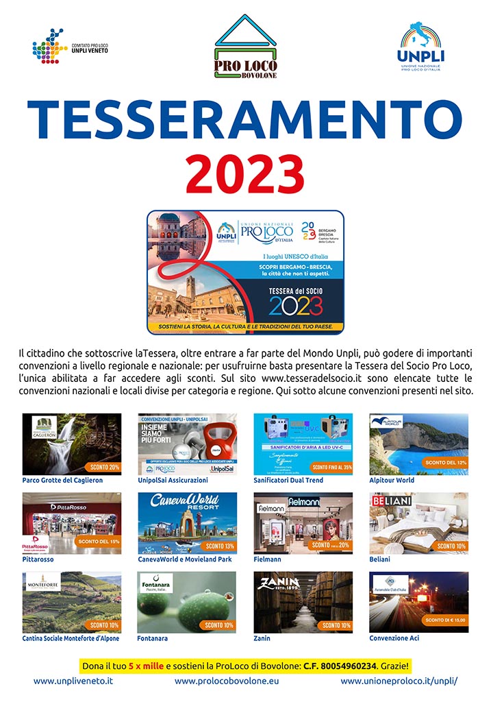 Tesseramento Proloco Bovolone
